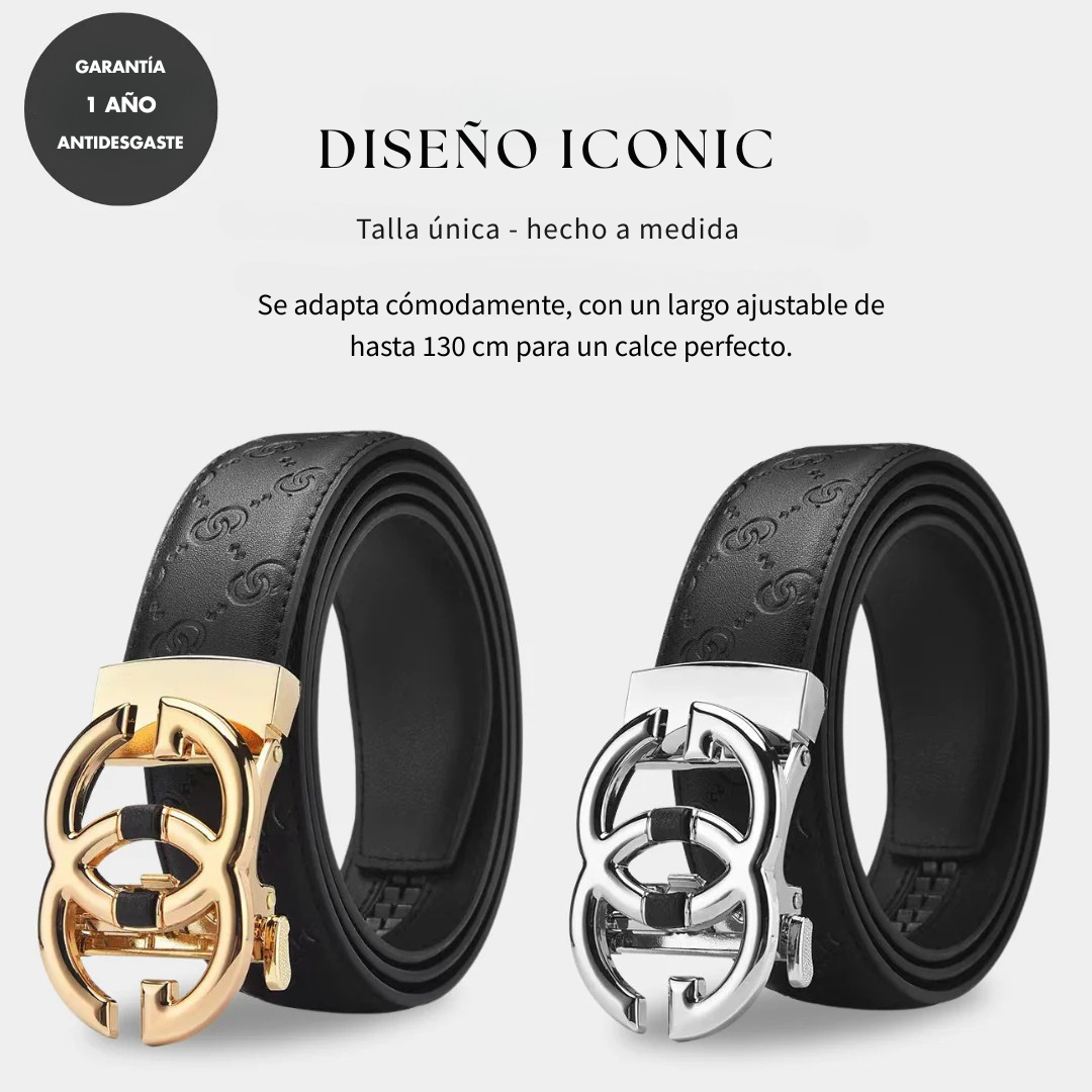 Cinturón Majestic de cuero con ajuste automático