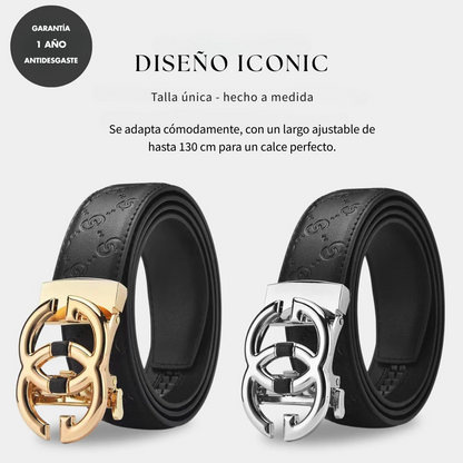 Cinturón Majestic de cuero con ajuste automático