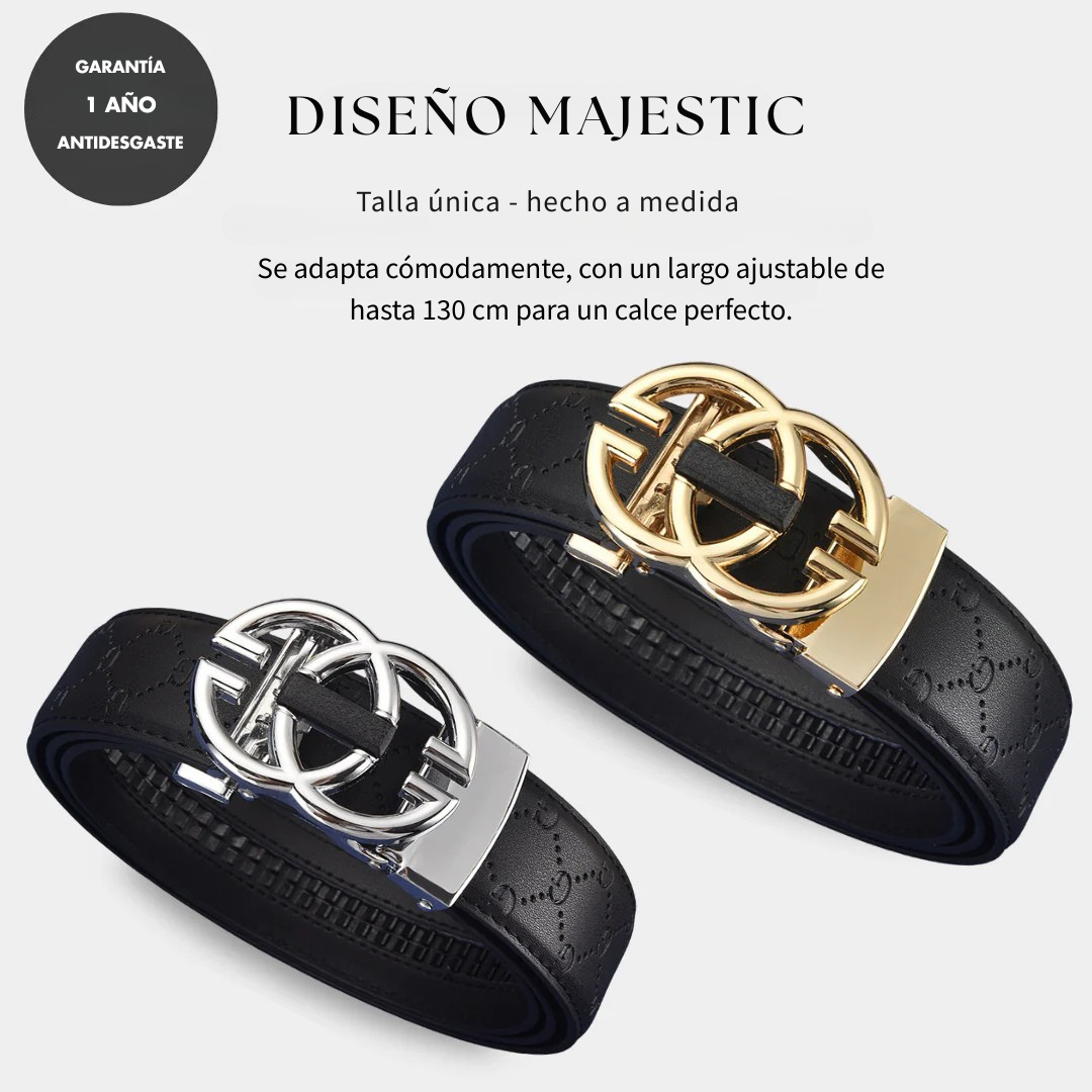 Cinturón Majestic de cuero con ajuste automático