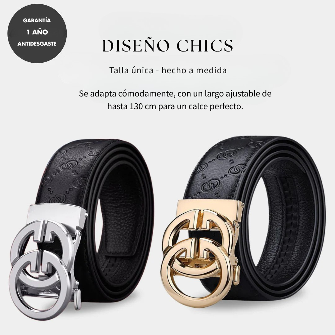 Cinturón Majestic de cuero con ajuste automático