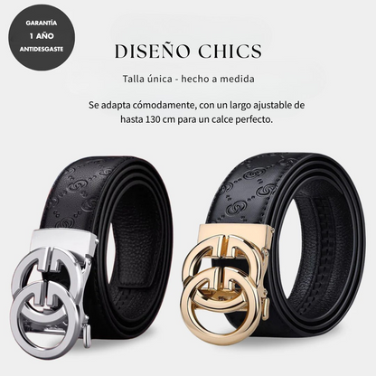 Cinturón Majestic de cuero con ajuste automático