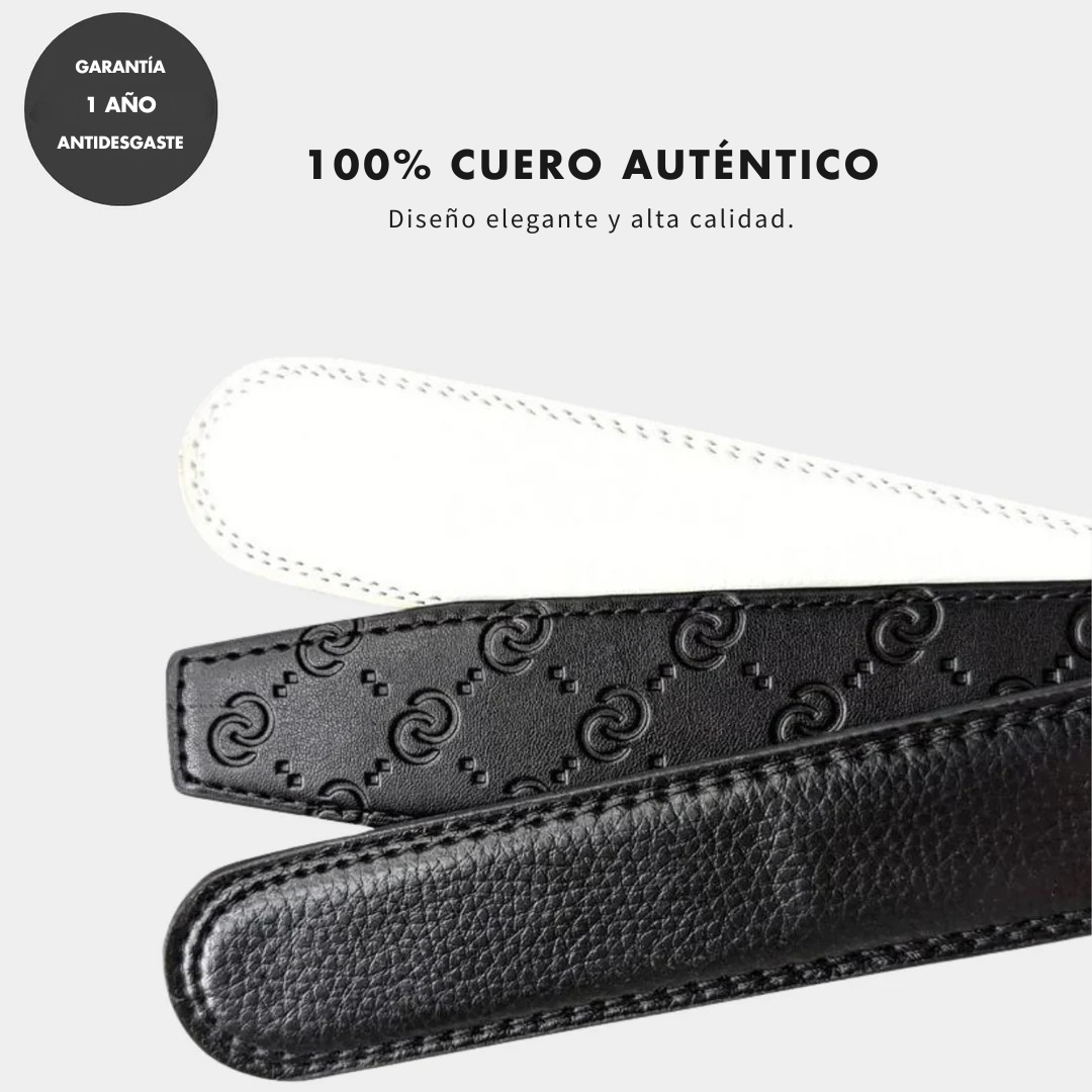 Cinturón Majestic de cuero con ajuste automático