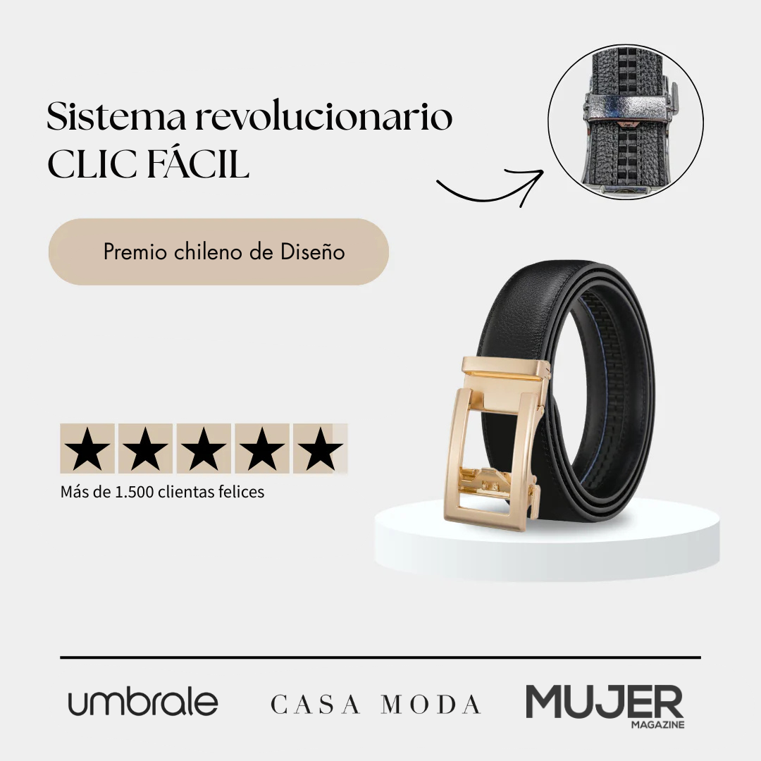 Cinturón Majestic de cuero con ajuste automático